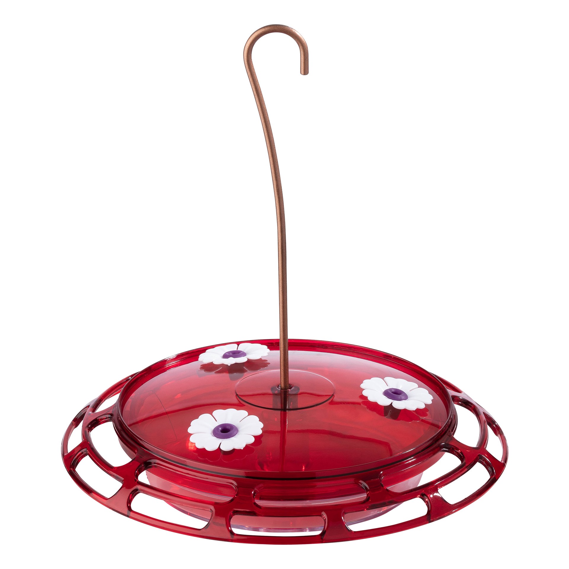 slide 1 of 5, More Birds Plastic Hanging/Post-mount Hummingbird feeder - 6-oz, 1 ct