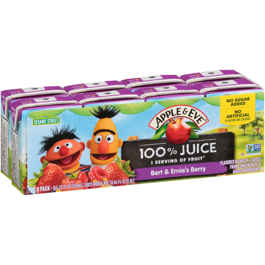 slide 4 of 5, Apple & Eve No Sugar Added Berry 100% Juice, 8 ct; 4.23 oz