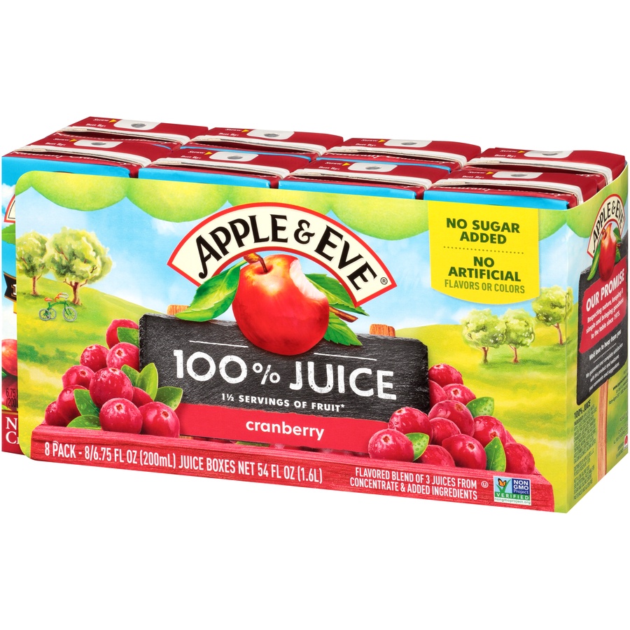 slide 8 of 8, Apple & Eve 100% Naturally Cranberry No Sugar Added - 8 ct; 6.75 fl oz, 8 ct; 6.75 fl oz