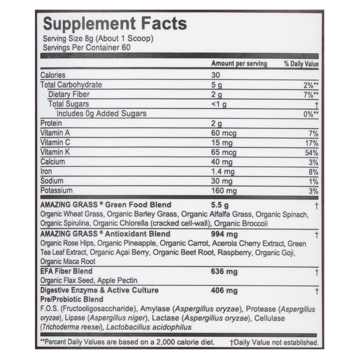 slide 2 of 12, Amazing Grass Superfood Berry Greens Blend 1.06 lb, 1.06 lb