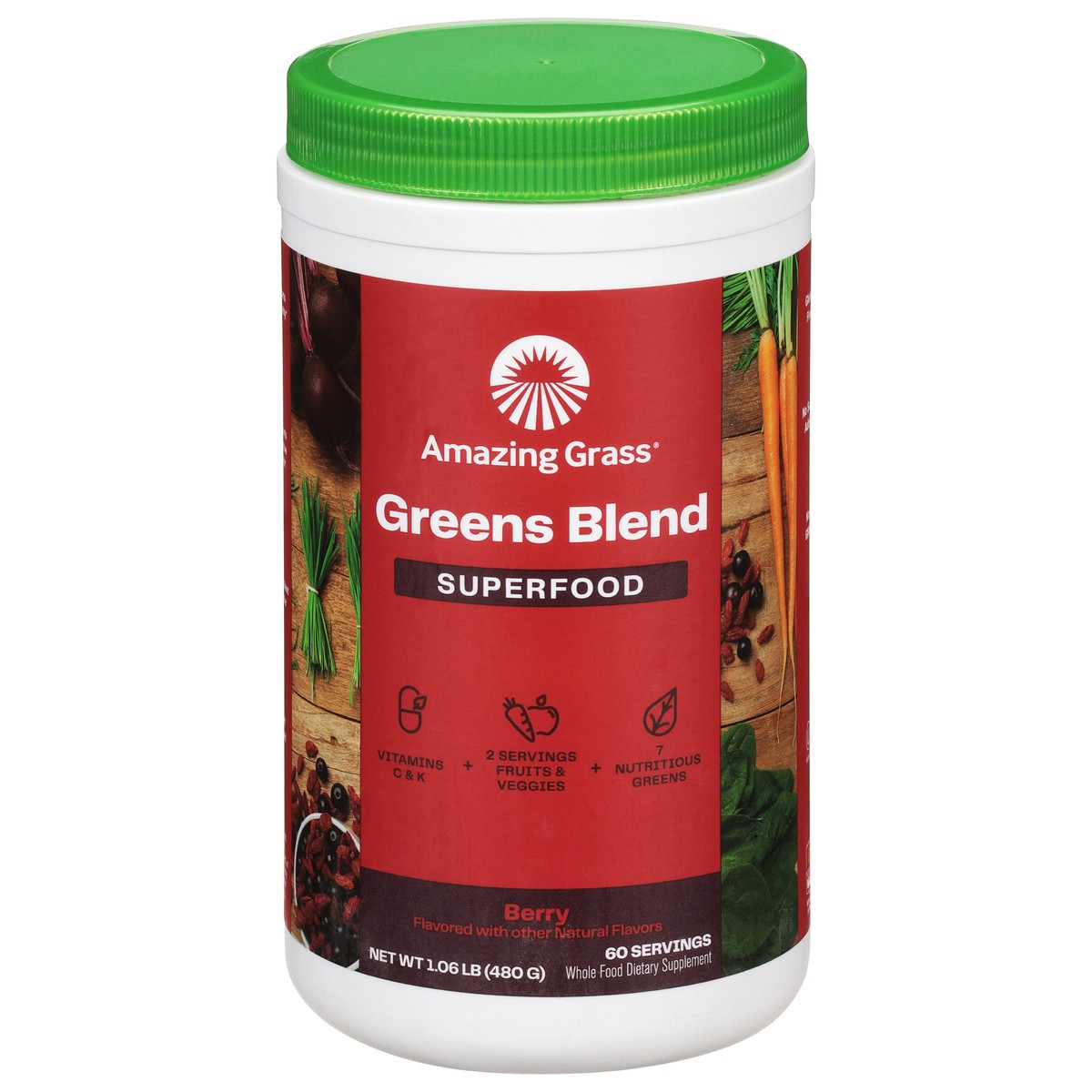 slide 1 of 12, Amazing Grass Superfood Berry Greens Blend 1.06 lb, 1.06 lb