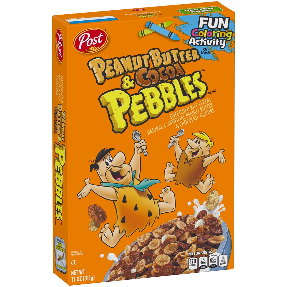 slide 2 of 8, Post Peanut Butter and Cocoa Pebbles Cereal, 11 oz