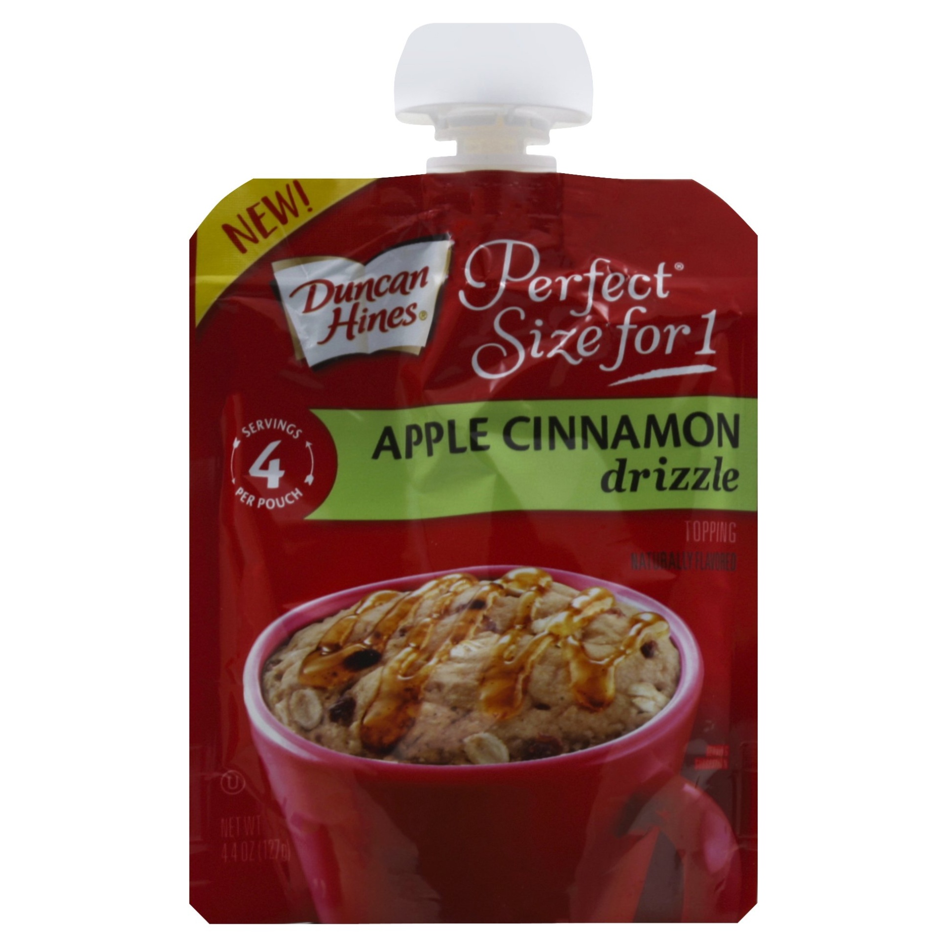 slide 1 of 1, Duncan Hines Perfect Size For 1 Apple Cinnamon Drizzle Topping, 4.4 oz