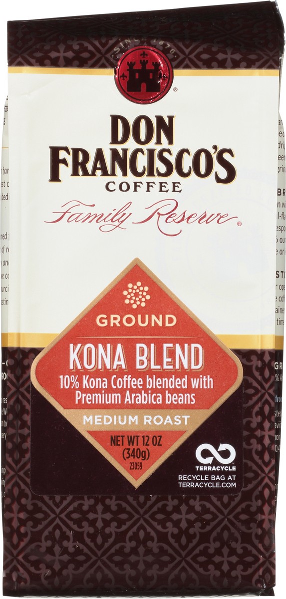 slide 9 of 9, Don Francisco's Kona Blend Ground Coffee (12 oz Bag), 12 oz