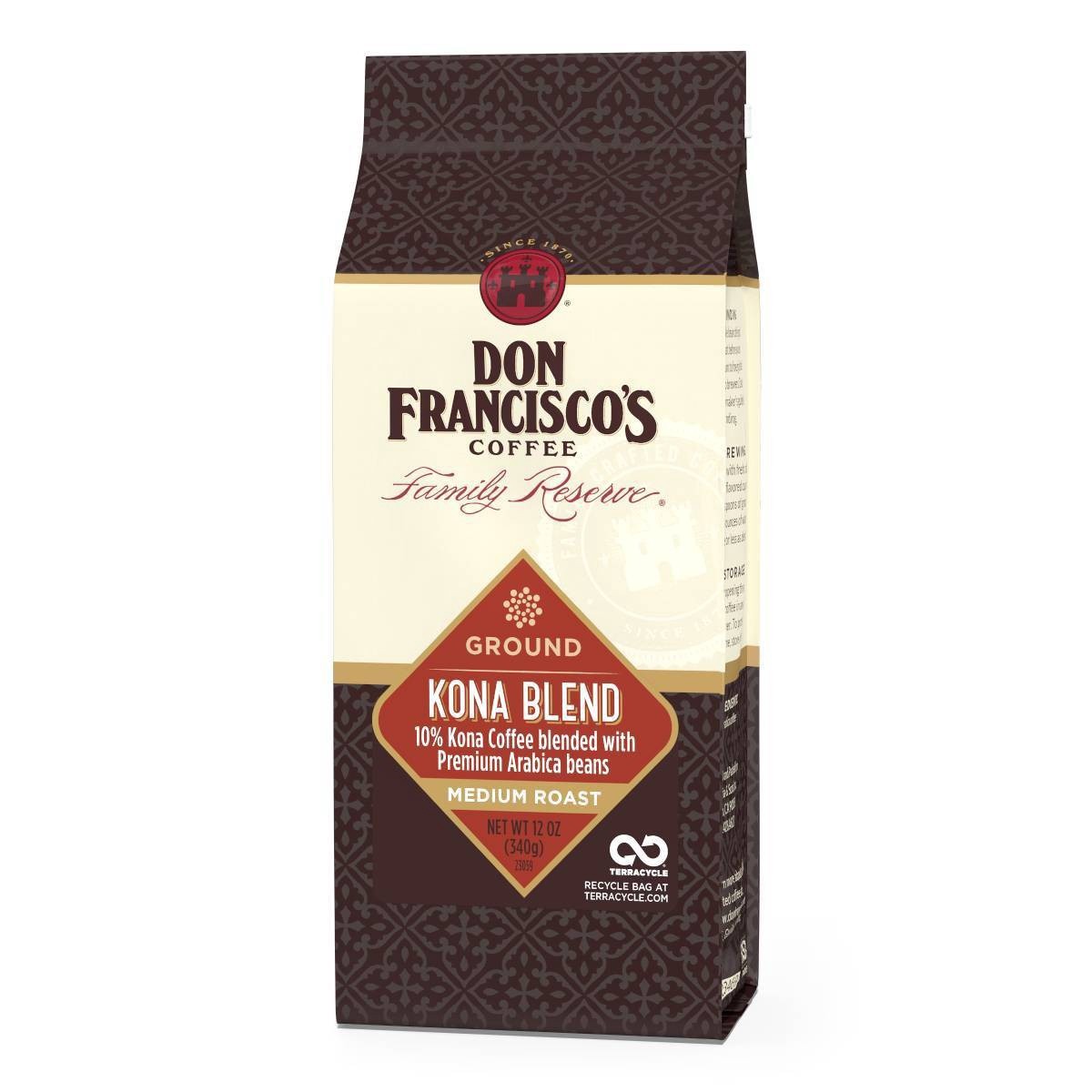 slide 1 of 9, Don Francisco's Kona Blend Ground Coffee (12 oz Bag), 12 oz