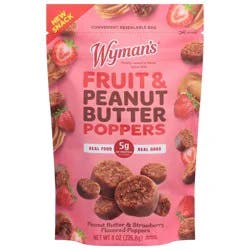 Wyman's Fruit & Peanut Butter Poppers, Peanut Butter & Strawberry Flavored