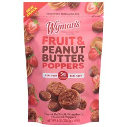 Wyman's Peanut Butter & Strawberry Flavored Fruit & Peanut Butter Poppers - 8 oz