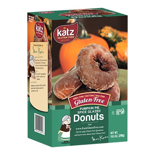 slide 1 of 4, Katz Pumpkin Pie Spice Glazed Donuts, 1 ct