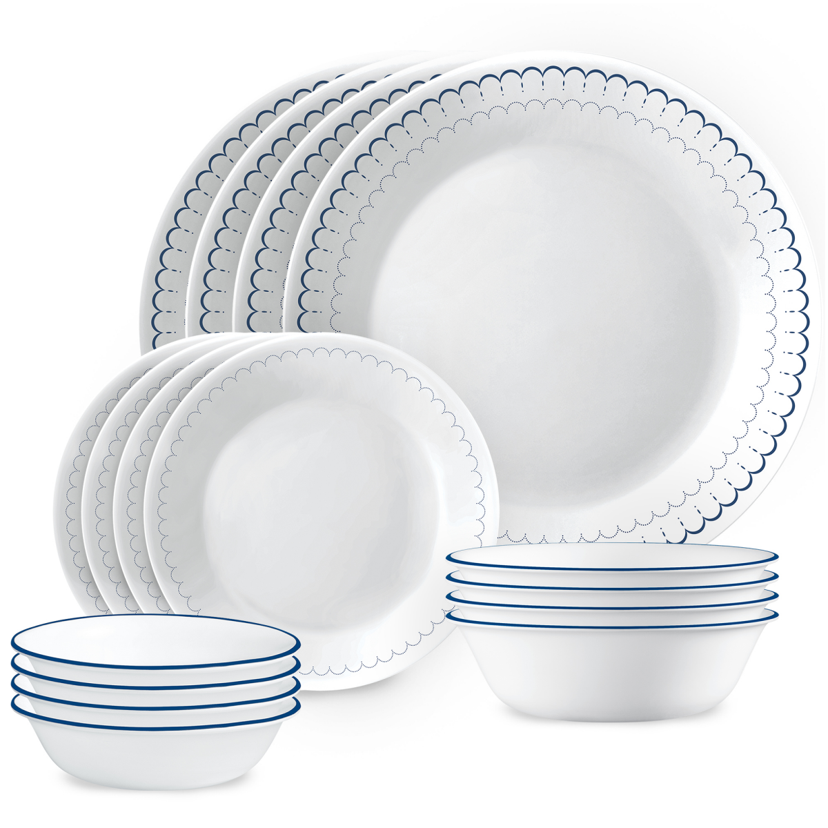 slide 1 of 1, Corelle Caspian Lace Set, 16 ct