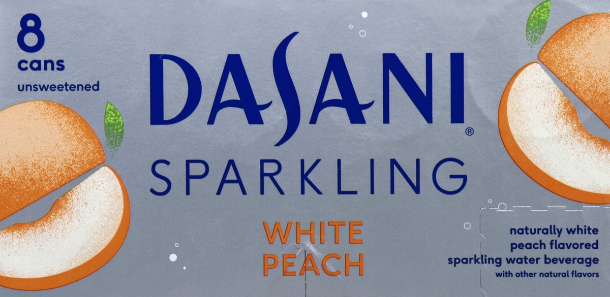 slide 2 of 6, Dasani Sparkling White Peach, 8 ct; 12 fl oz