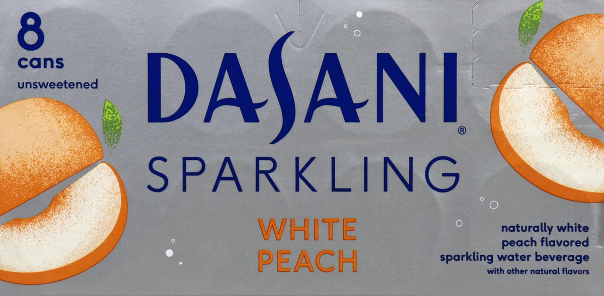 slide 4 of 6, Dasani Sparkling White Peach, 8 ct; 12 fl oz