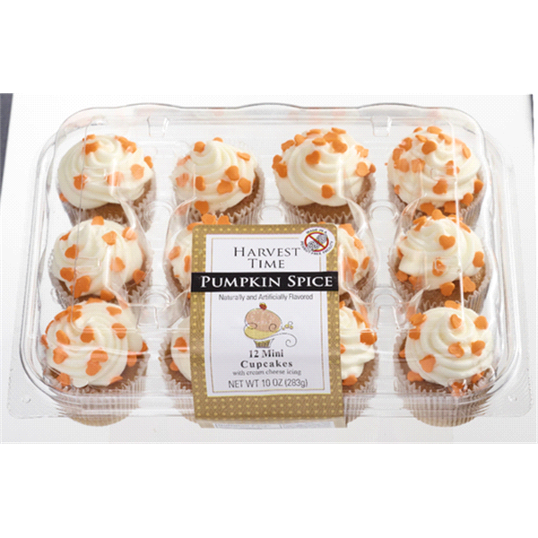 slide 1 of 1, 12ct Mini Pumpkin Spice Cupcakes, 12 ct