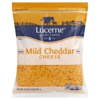 slide 1 of 9, Lucerne Dairy Farms Cheese Shredded Mild Cheddar, 