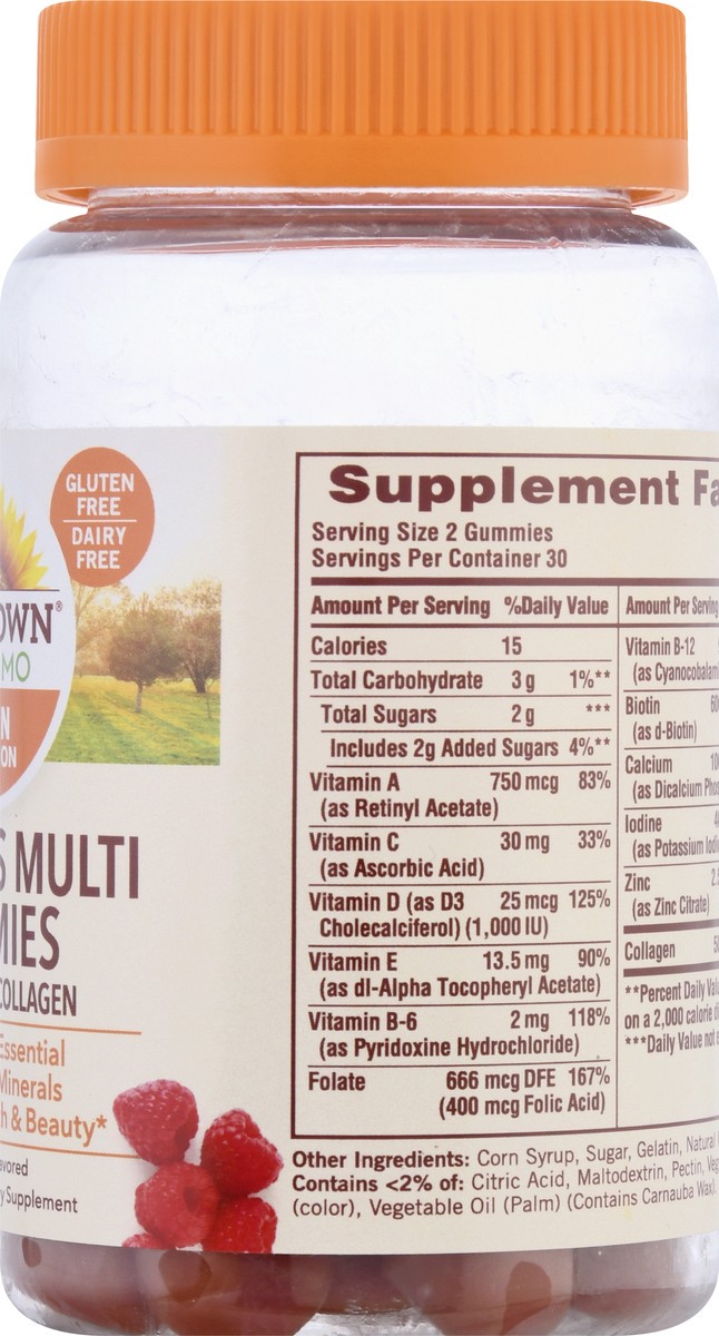 slide 8 of 9, Sundown Naturals Women's Multivitamin Raspberry Flavored Gummies With Biotin, 60 ct