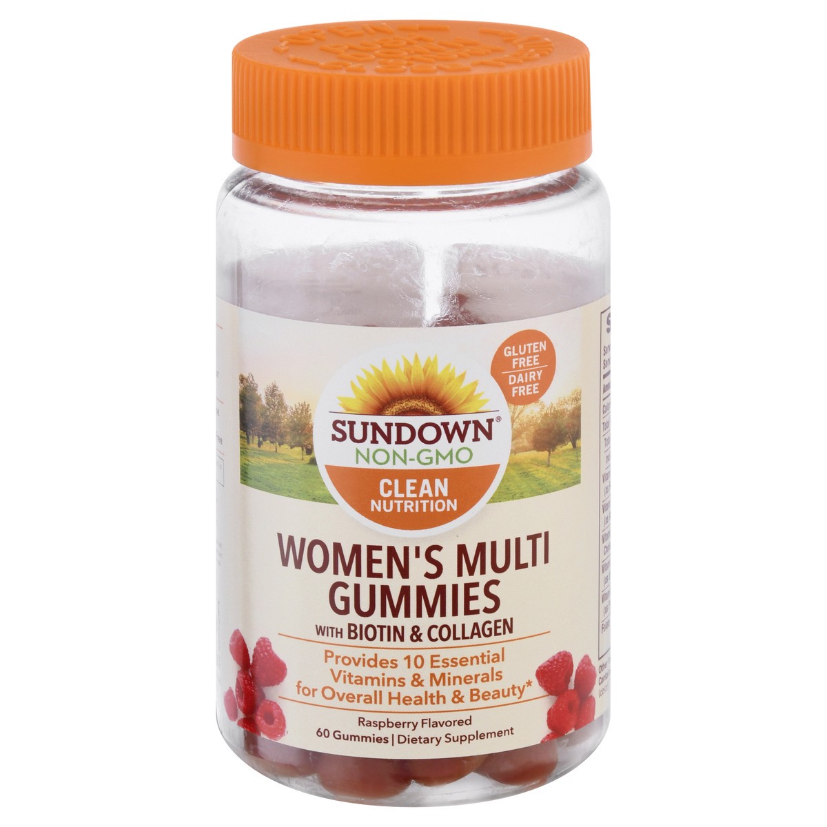 slide 1 of 9, Sundown Naturals Women's Multivitamin Raspberry Flavored Gummies With Biotin, 60 ct