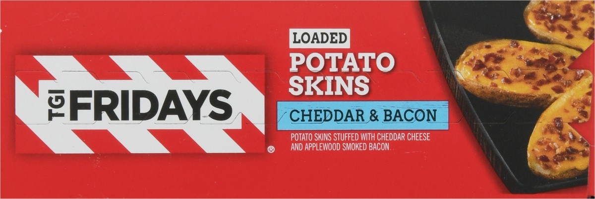 slide 11 of 11, TGI Fridays Loaded Cheddar & Bacon Potato Skins Frozen Snacks, 8.5 oz Box, 7.6 oz