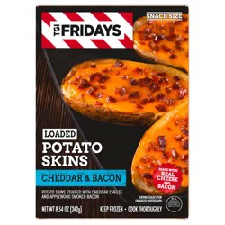 T.G.I. Friday's TGI Fridays Loaded Cheddar & Bacon Potato Skins Frozen Snacks, 8.5 oz Box