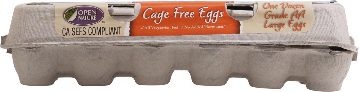 slide 6 of 9, Open Nature Eggs Cage Free Large White - 12 Count, 12 ct