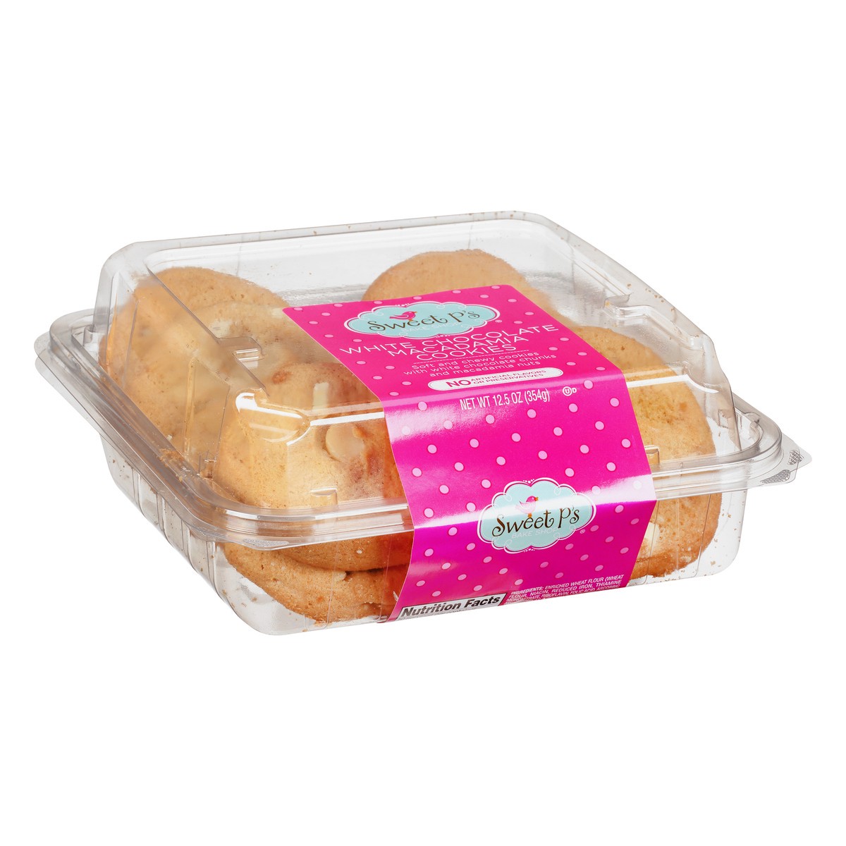 slide 2 of 10, Sweet P's Bake Shop White Chocolate Macadamia Cookies 12.5 oz,