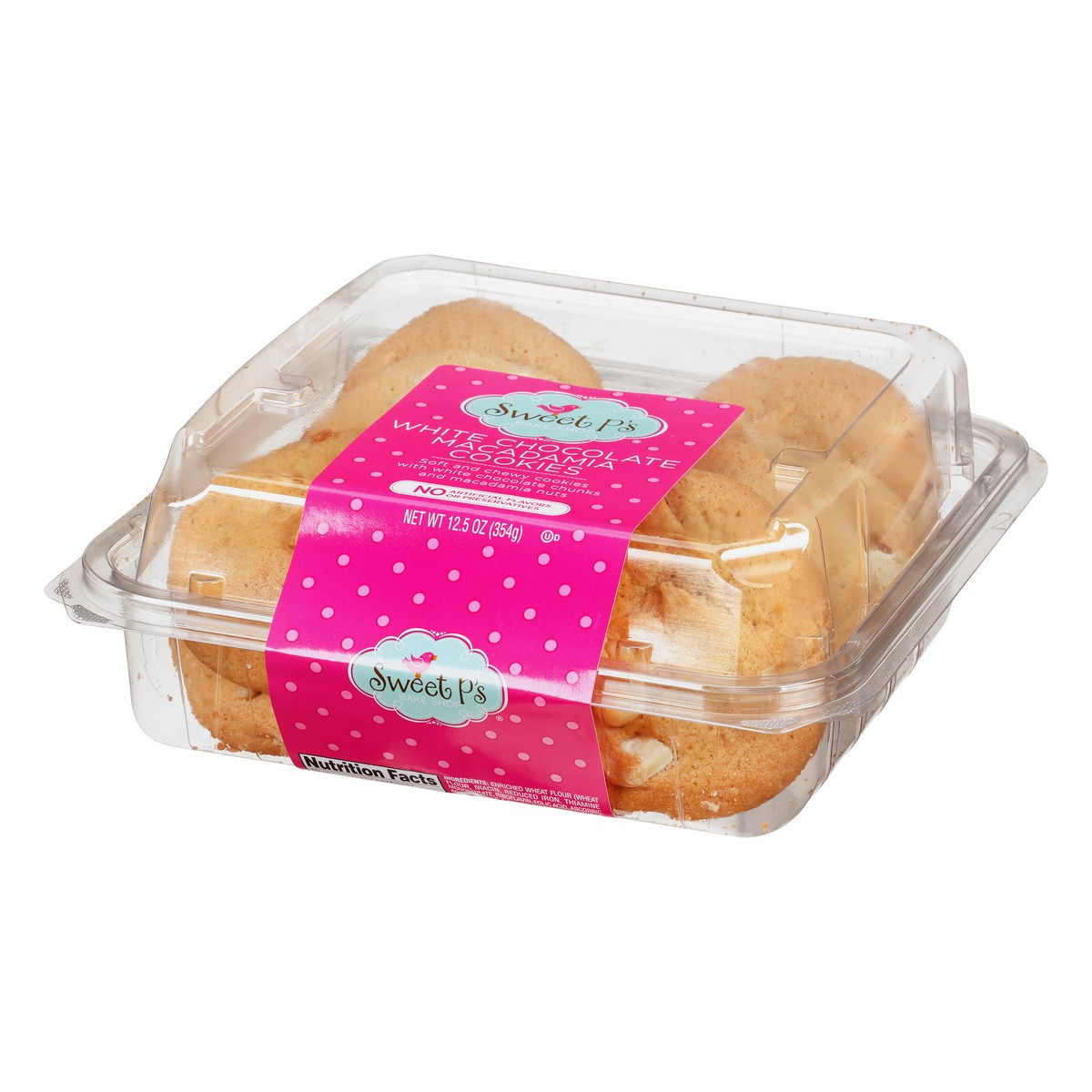 slide 4 of 10, Sweet P's Bake Shop White Chocolate Macadamia Cookies 12.5 oz,