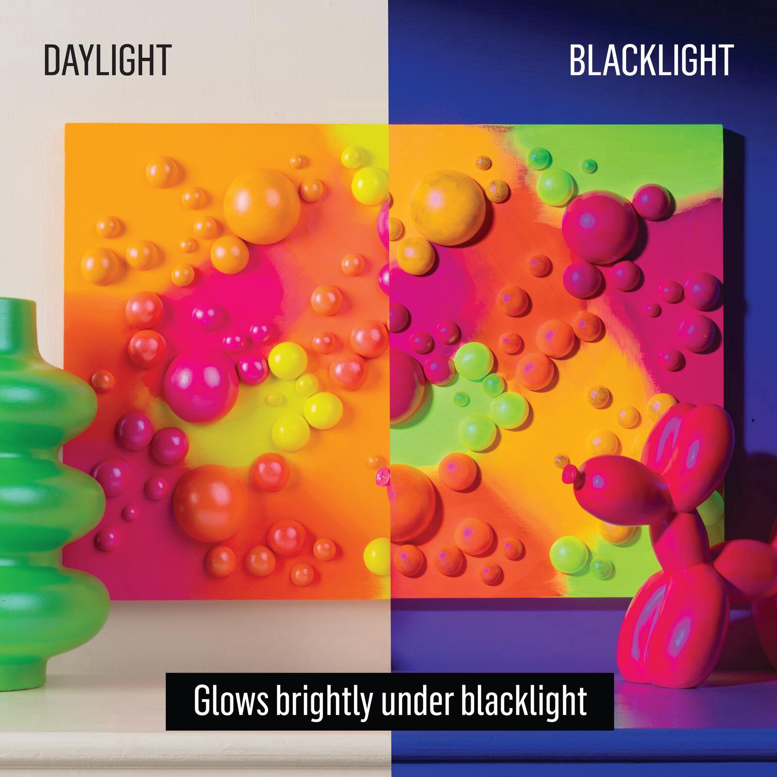 slide 7 of 8, Folkart Color Shift Blacklight Acrylic Paint, 2 fl oz