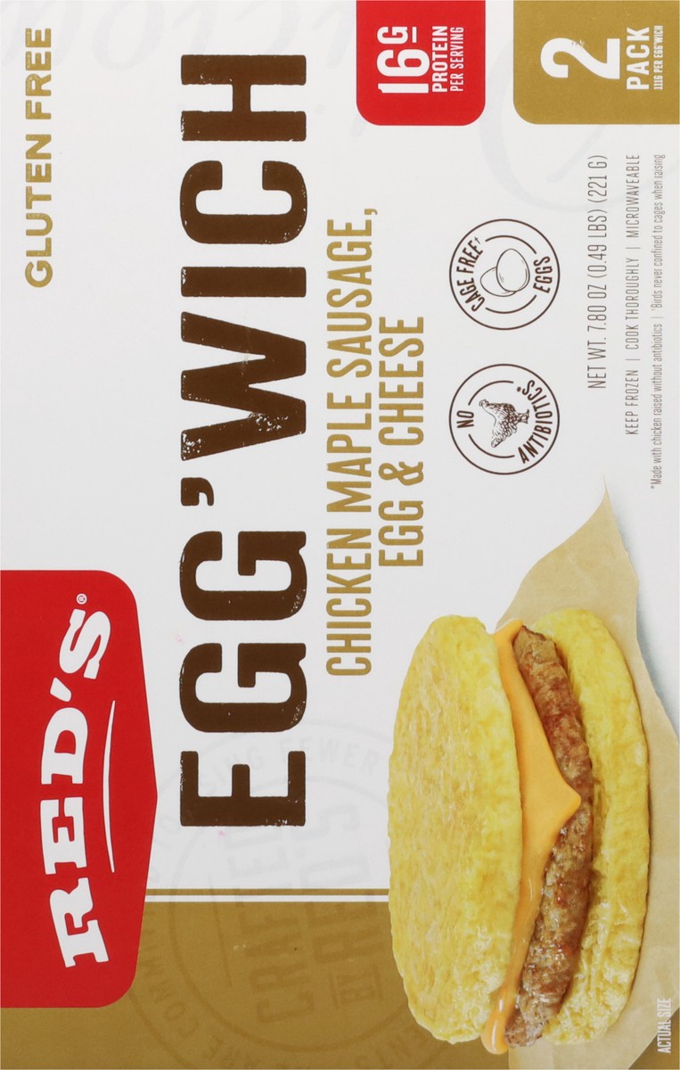 slide 15 of 16, Red's Chicken Maple Sausage Egg'Wich 2pk, 2 ct