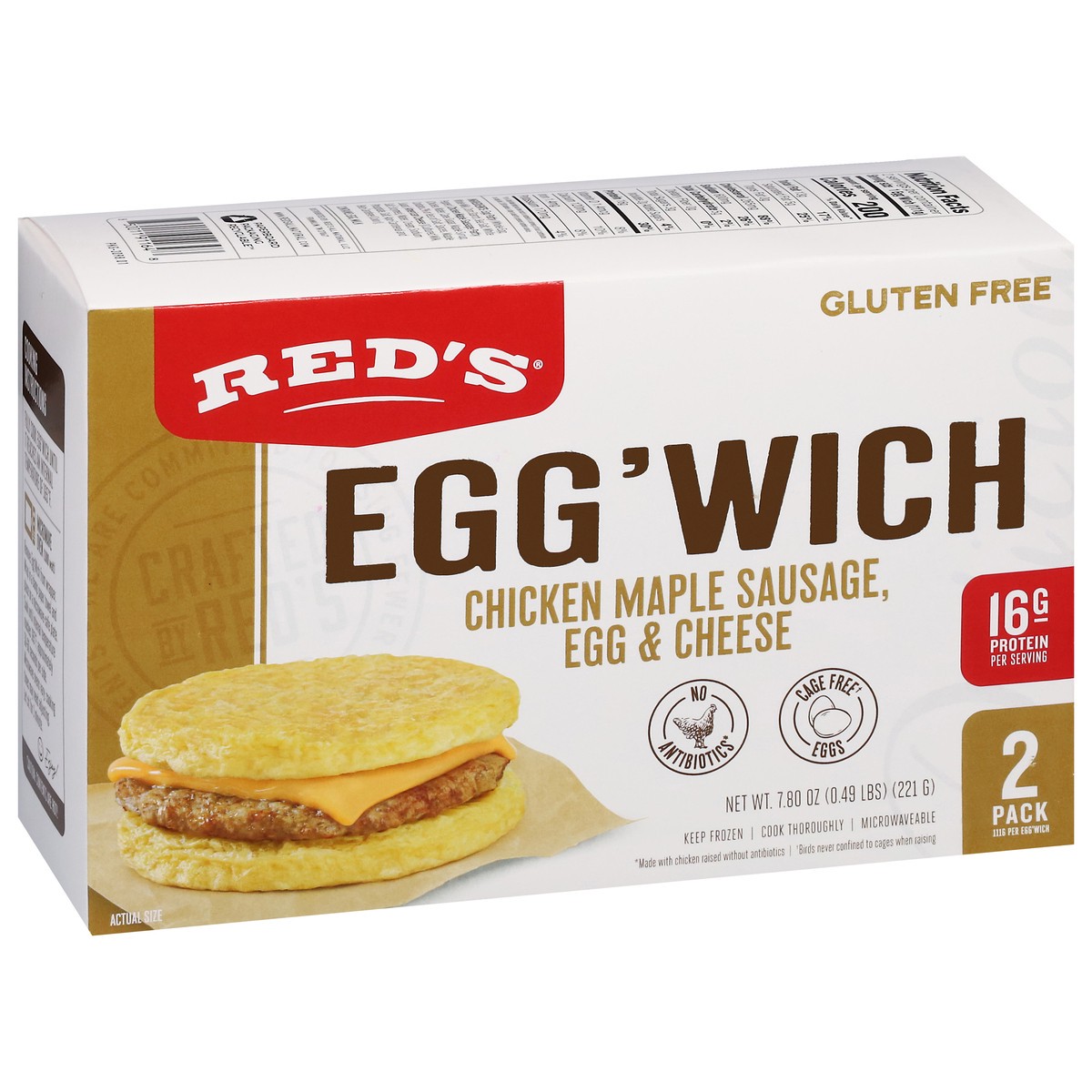 slide 14 of 16, Red's Chicken Maple Sausage Egg'Wich 2pk, 2 ct