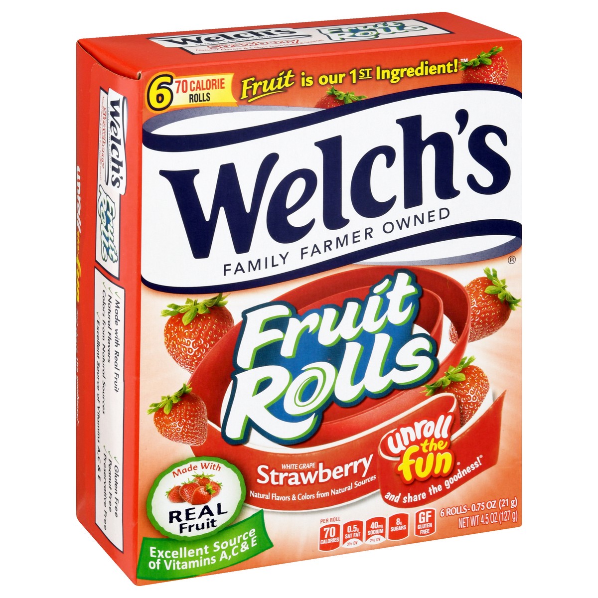 slide 4 of 13, Welch's Strawberry Fruit Rolls 6Ct, 0.75 oz