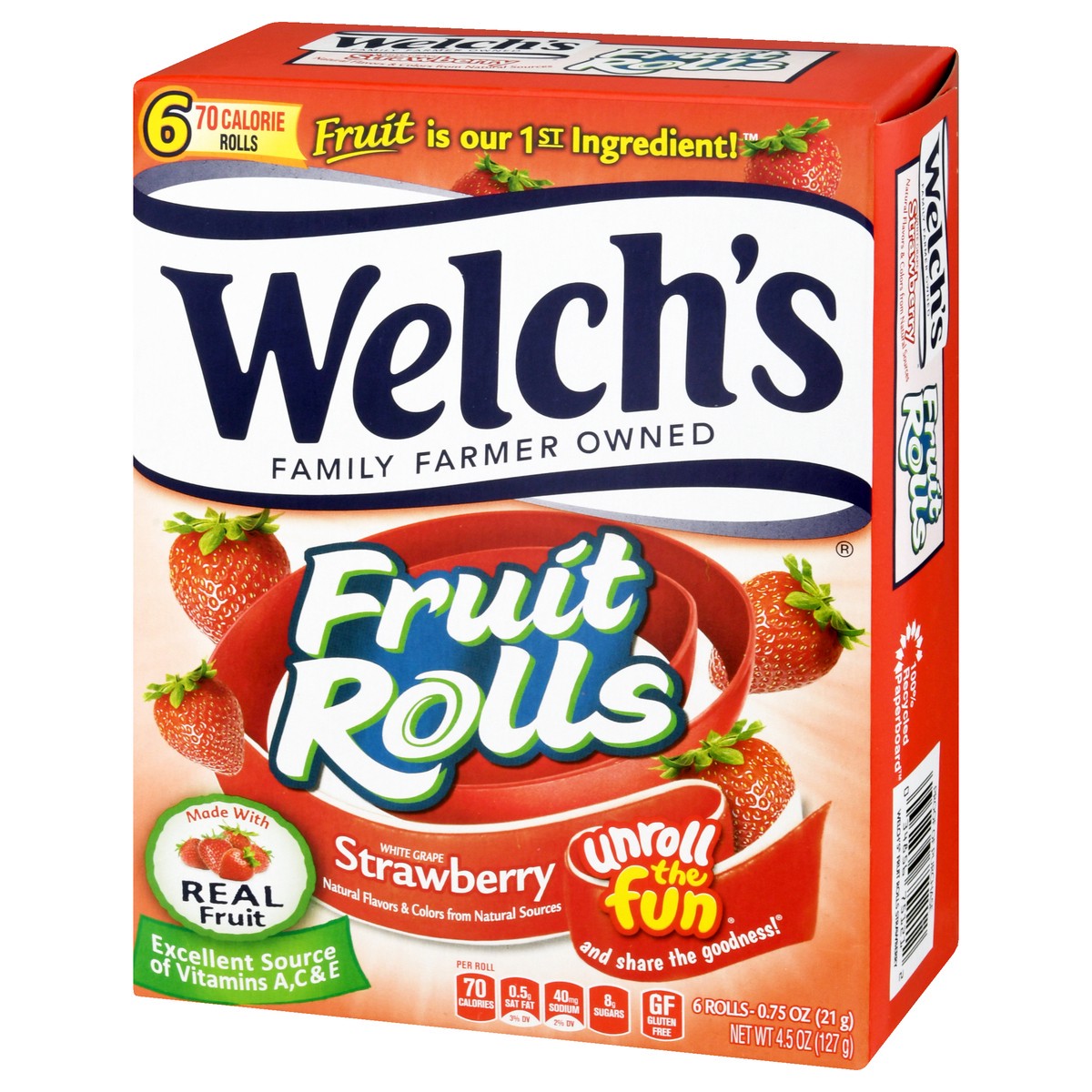 slide 8 of 13, Welch's Strawberry Fruit Rolls 6Ct, 0.75 oz