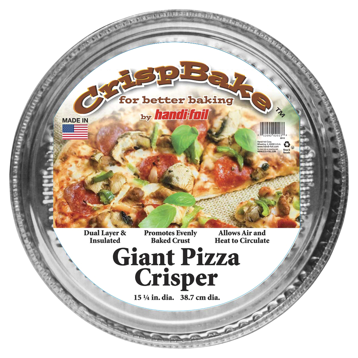 slide 1 of 2, Handi-foil Crispbake Giant Pizza Crisper, 15 1/4 in