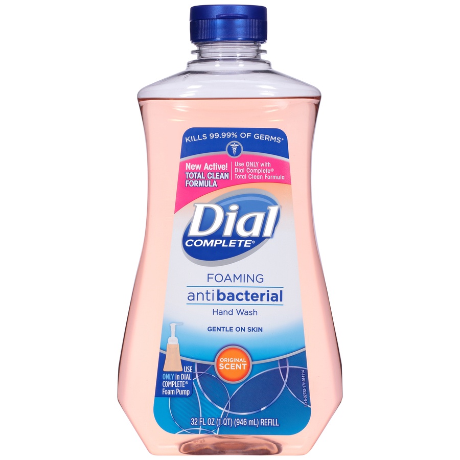 slide 1 of 1, Dial Complete Original Scent Foaming Antibacterial Hand Wash Refill, 32 oz