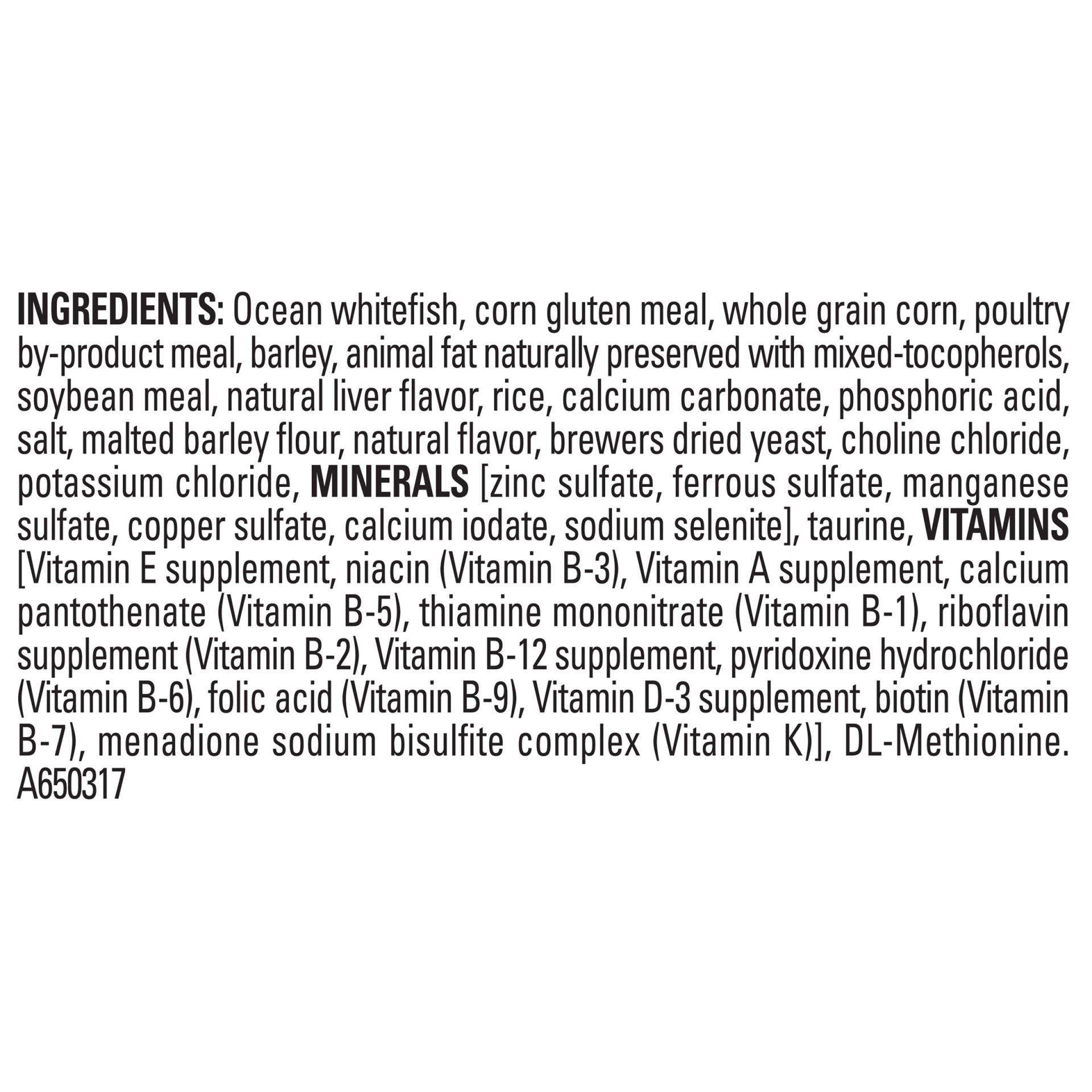 slide 8 of 9, Fancy Feast Gourmet Naturals with Wild-Caught Ocean Whitefish Dry Cat Food, 54.4 oz