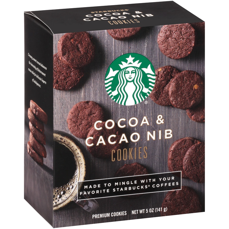 slide 2 of 8, Starbucks Cocoa And Cacao Nib Cookies, 5 oz