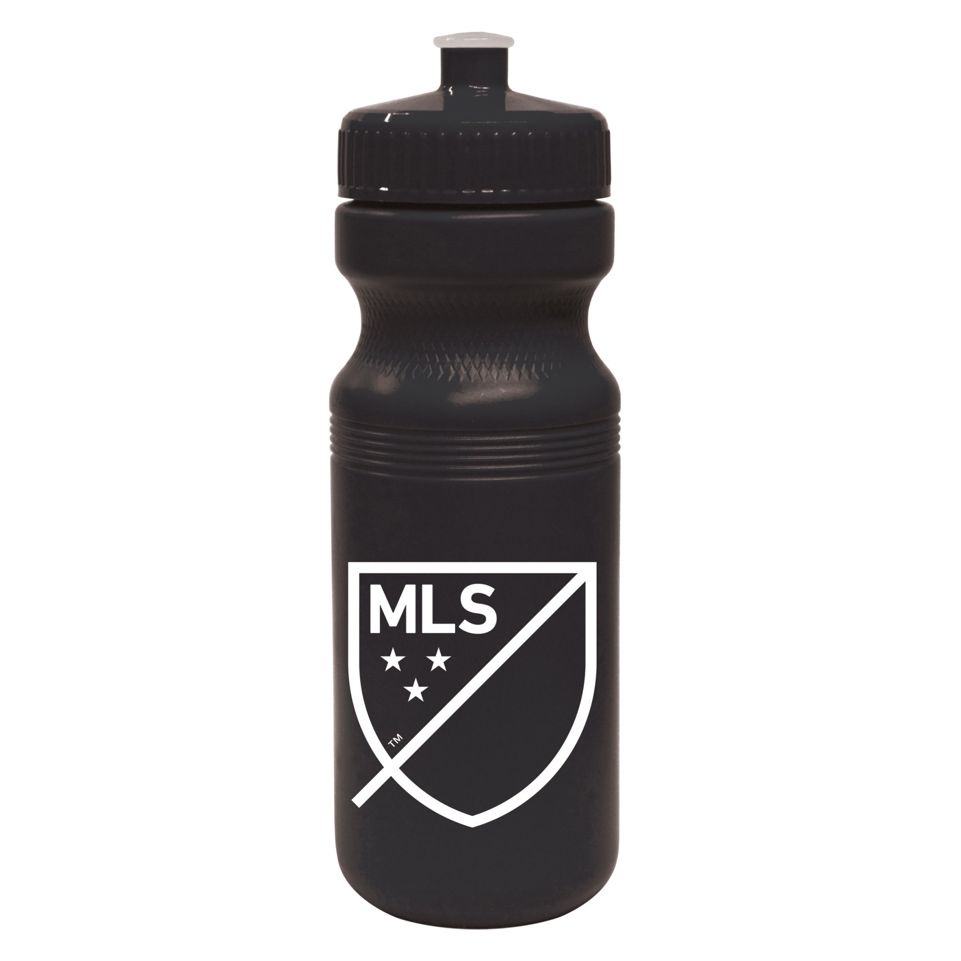 slide 1 of 1, MLS Squeeze Water Bottle - Black, 24 oz