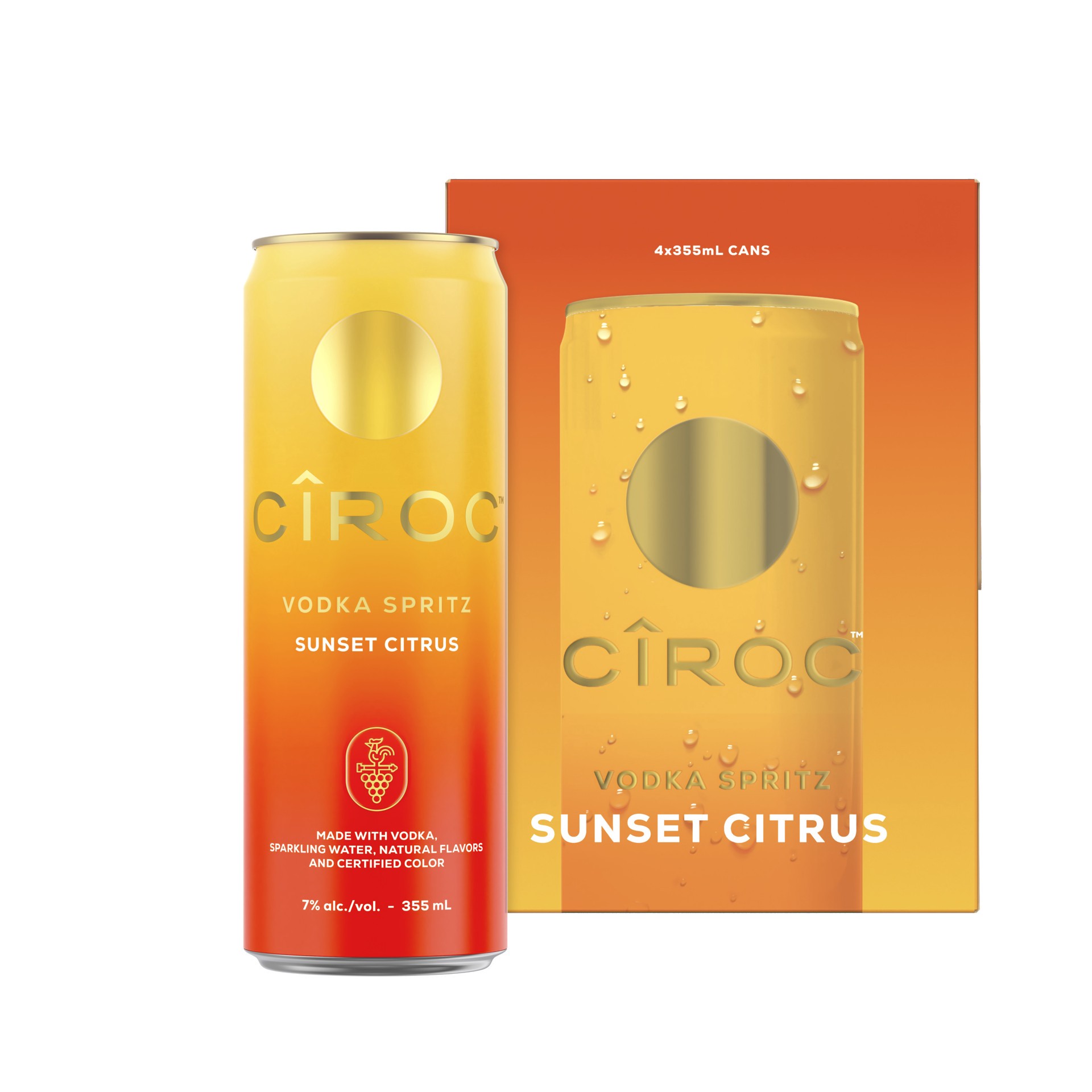 slide 3 of 4, Ciroc Vodka Sunset Citrus, 1420 ml