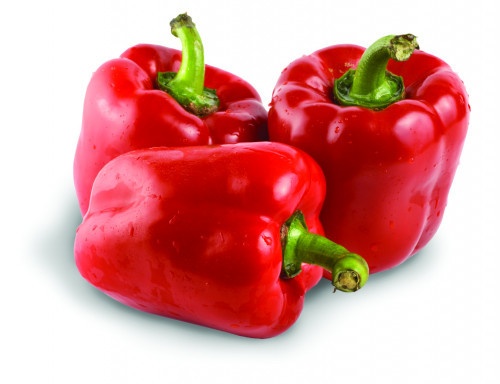 slide 1 of 1, Organic Red Bell Peppers, 1 ct