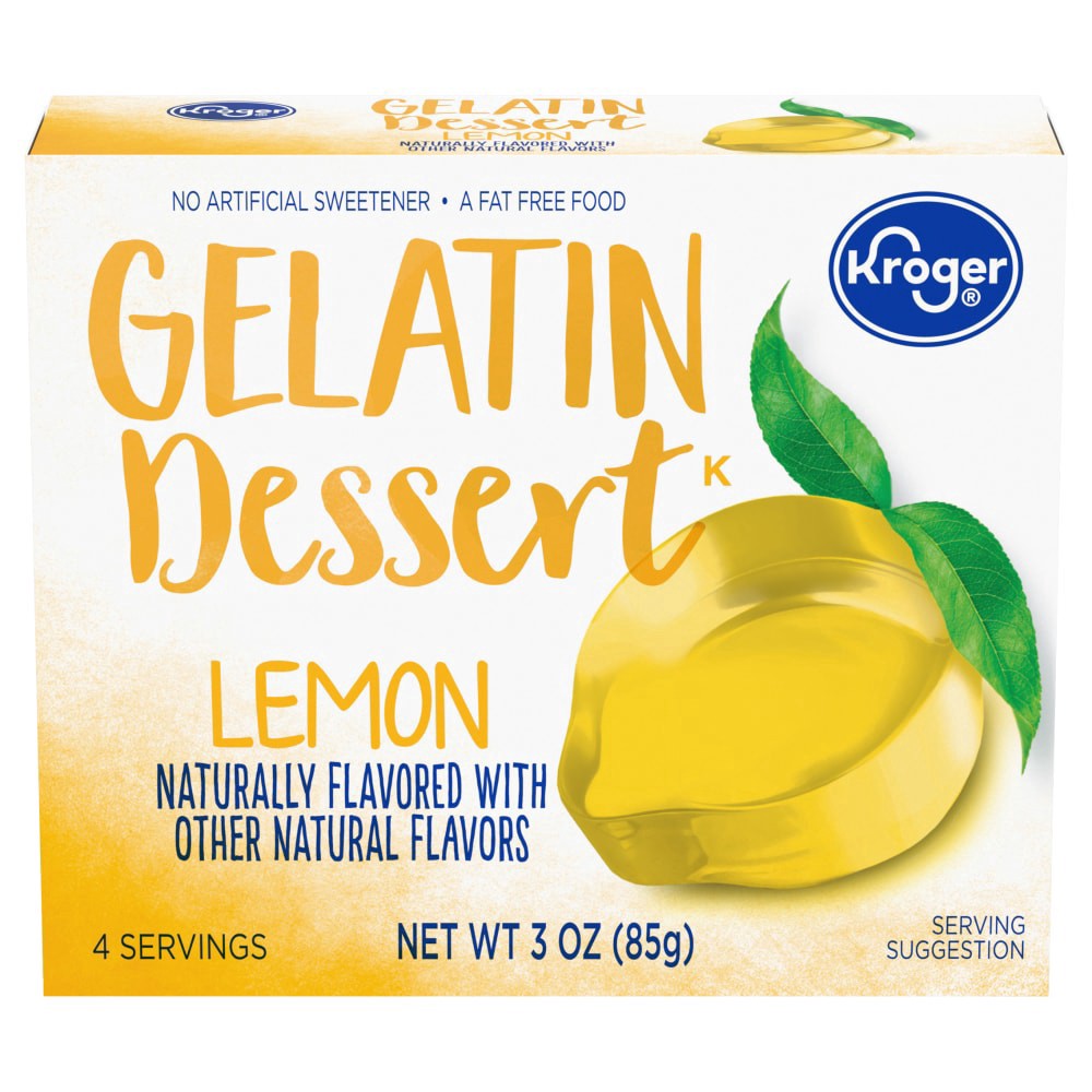 slide 3 of 4, Kroger® Lemon Gelatin Dessert Mix, 3 oz