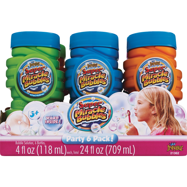 slide 1 of 1, Imperial Toys Bubble Solution, Party 6 Pack!, 6 ct