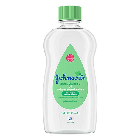 slide 1 of 1, Johnson's Johnsons Baby Oil With Aloe, 14 fl oz