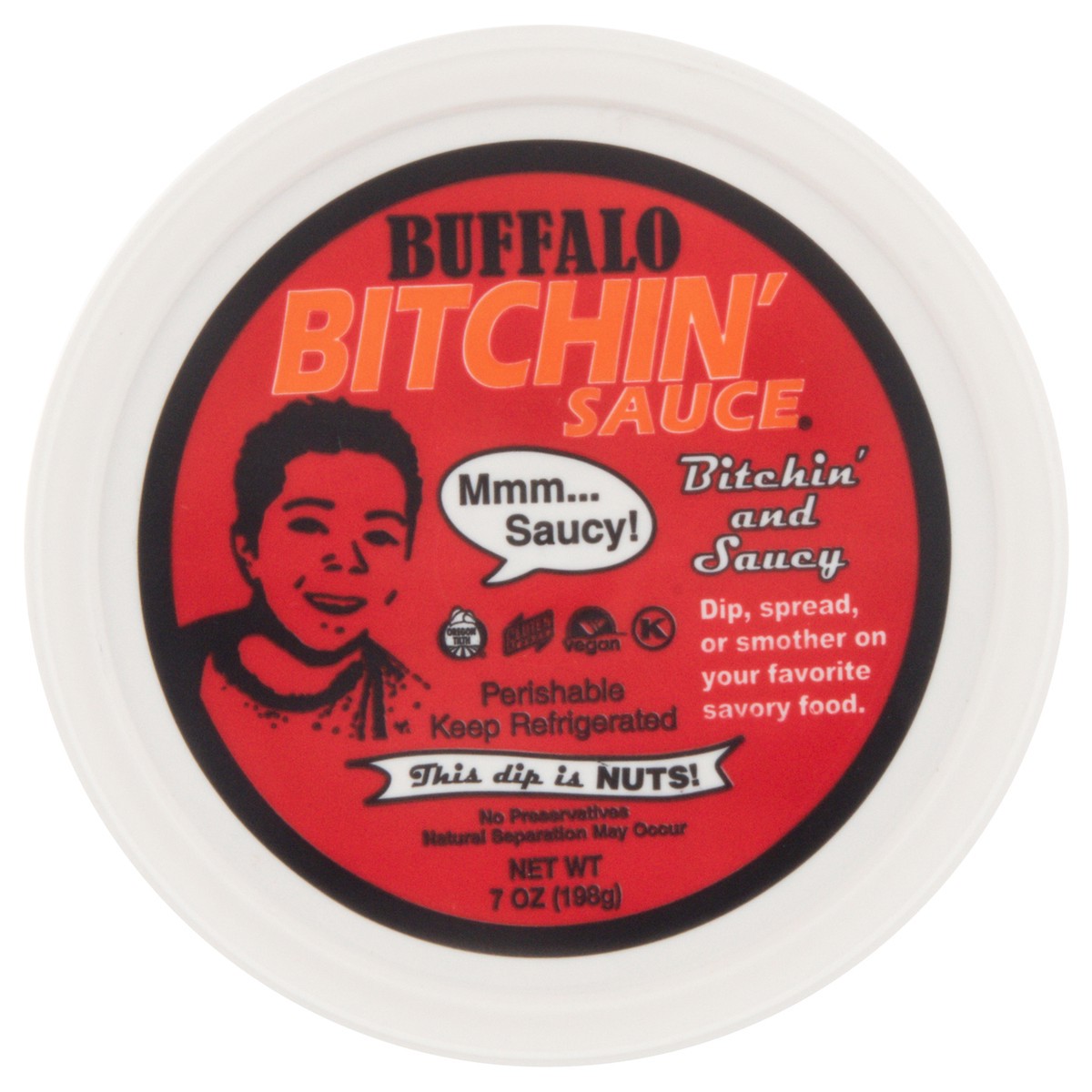 slide 1 of 9, Bitchin' Sauce Buffalo Dip, 7 oz