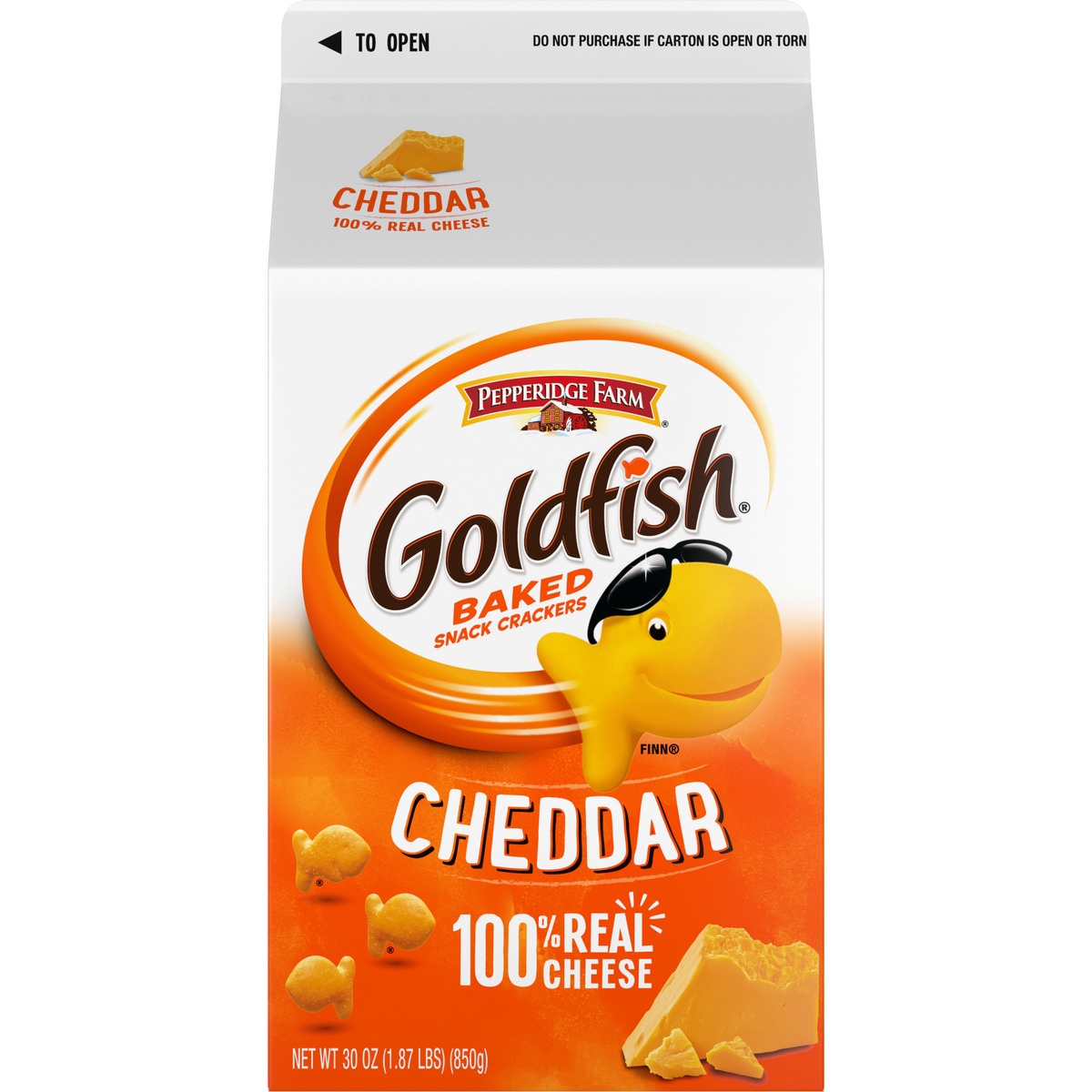 slide 9 of 11, Pepperidge Farm Goldfish Cheddar Baked Snack Crackers, 30 oz