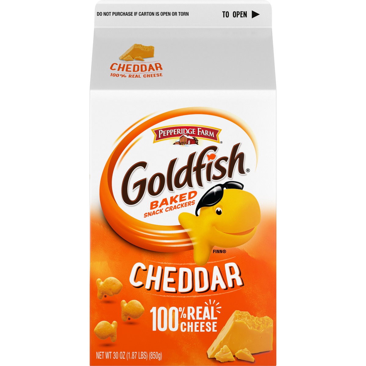 slide 10 of 11, Pepperidge Farm Goldfish Cheddar Baked Snack Crackers, 30 oz