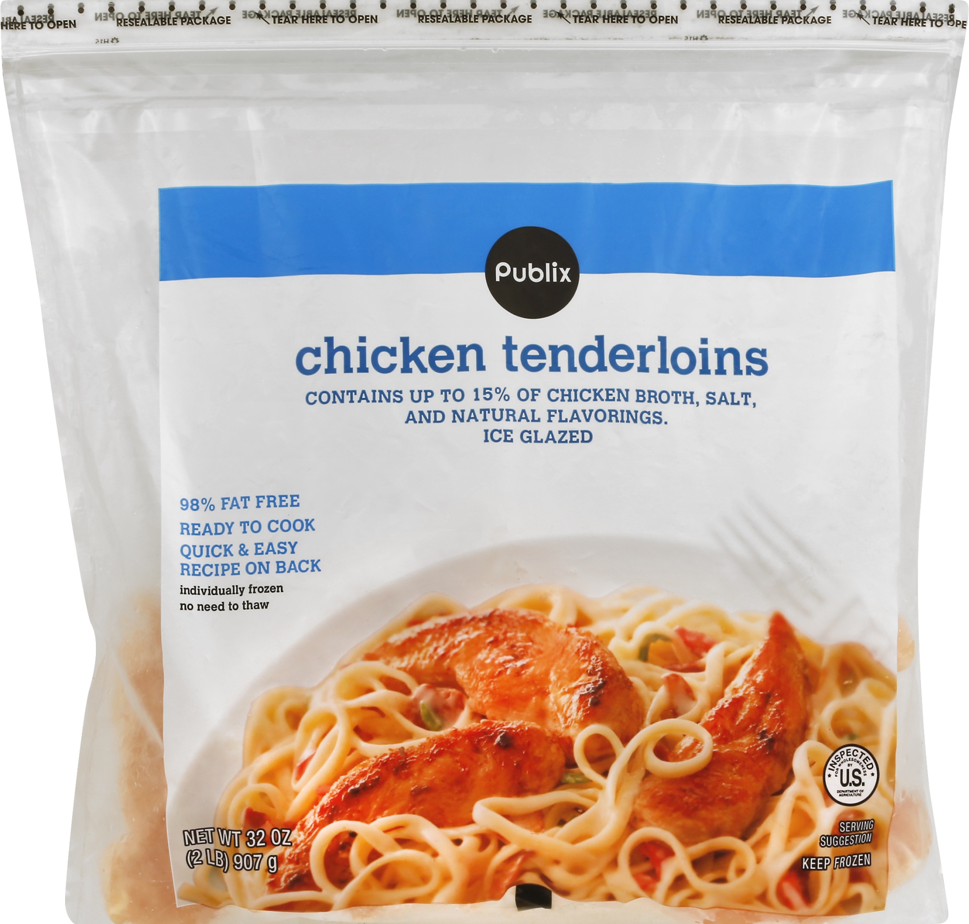 slide 1 of 1, Publix Tenderloins Chicken, 32 oz