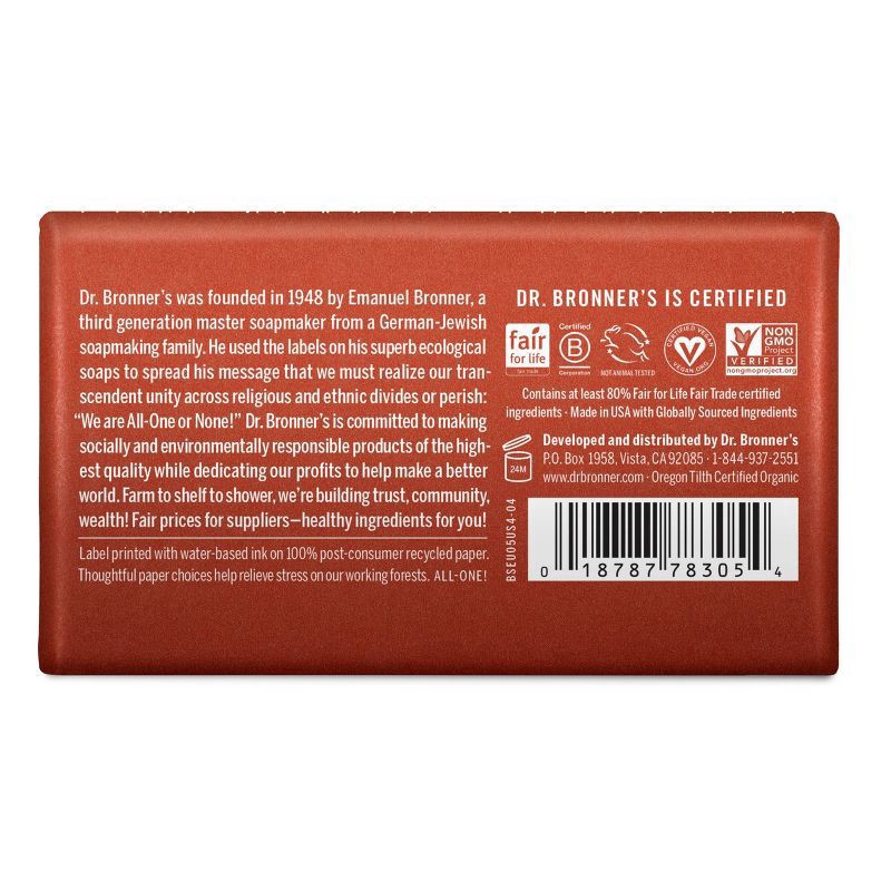 slide 2 of 3, Dr. Bronner's All-One Hemp Eucalyptus Pure-Castile Bar Soap 5 oz, 5 oz