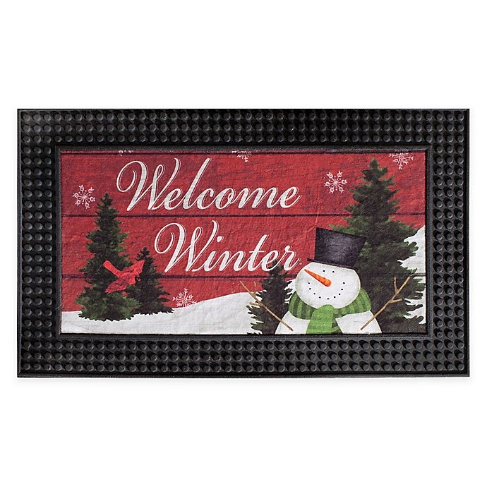 slide 1 of 2, Winter Wonderland Welcome Winter 18 x 30'' Multicolor LED Door Mat'', 1 ct