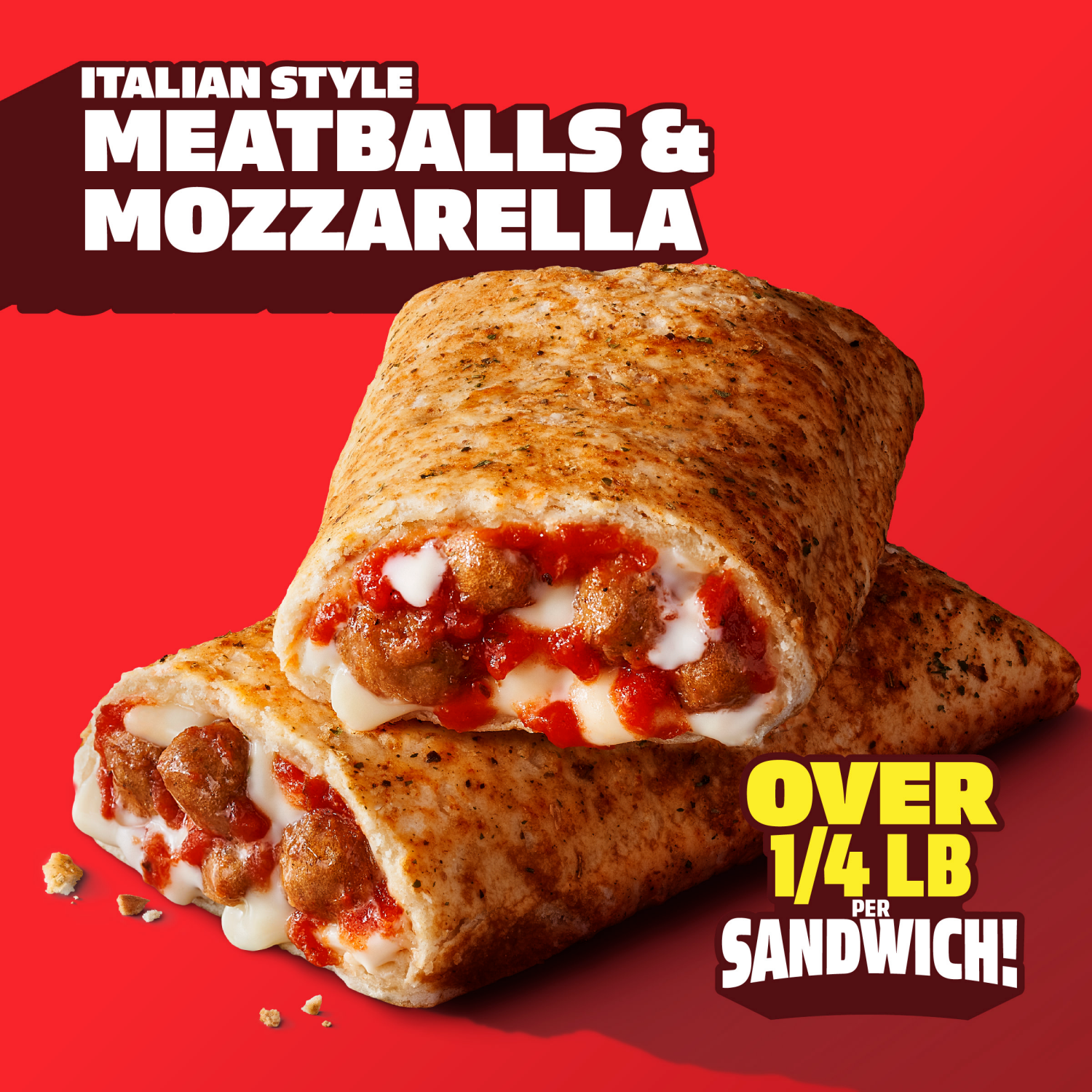 slide 6 of 8, Hot Pockets Italian Style Meatballs and Mozzarella Frozen Snacks, Pizza Snacks Made with Reduced Fat Mozzarella Cheese, 12 Count Frozen Sandwiches 54 oz., 12 ct