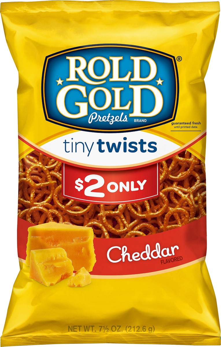 slide 2 of 7, Rold Gold Pre-Priced $2 Tiny Twists Cheddar Flavored Pretzels 7.05 oz, 7.05 oz