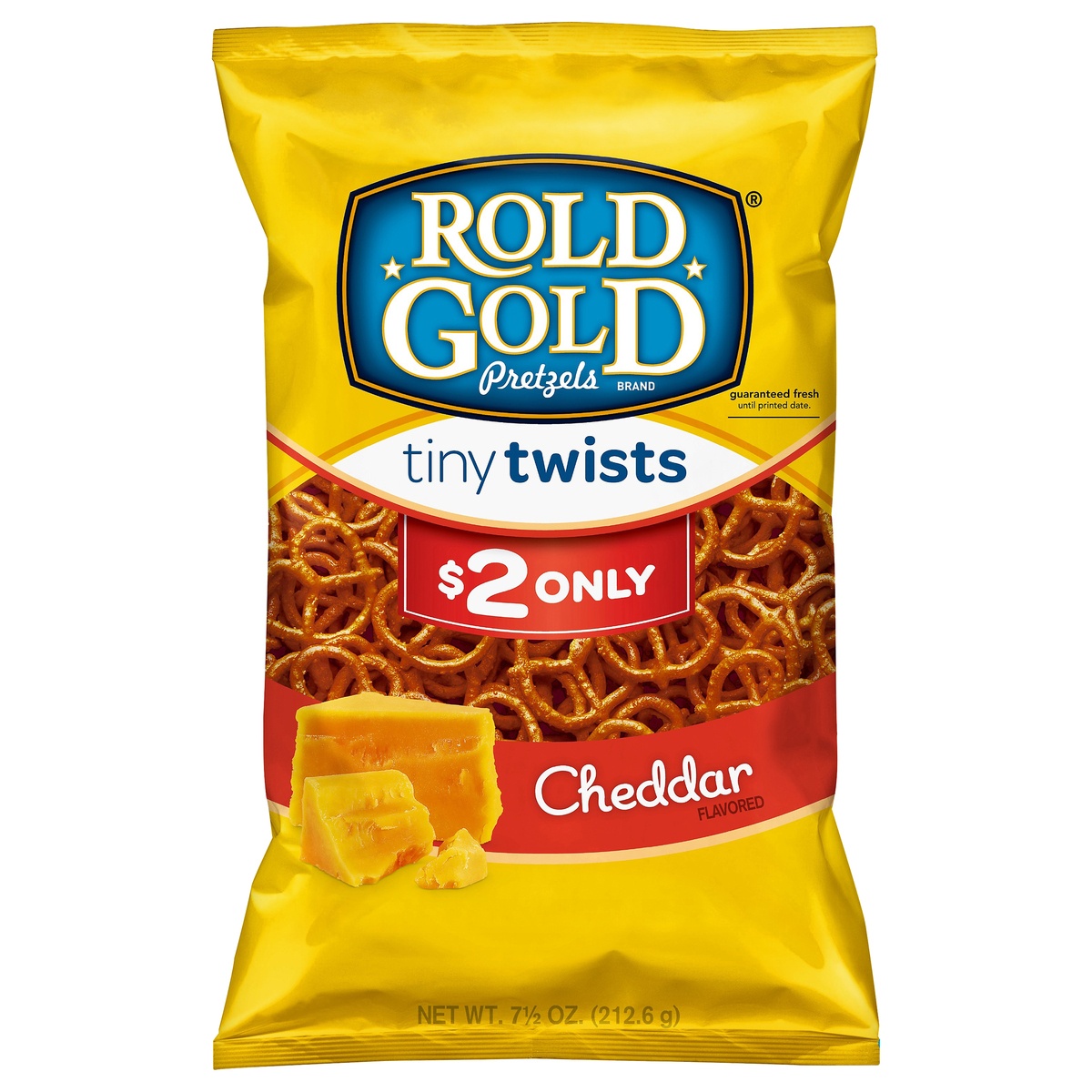 slide 1 of 4, Rold Gold Pretzels, Cheddar Flavored, Tiny Twists, 7.05 oz