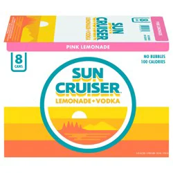 Sun Cruiser Pink Lemonade Vodka, 8 pk 12 fl oz Cans