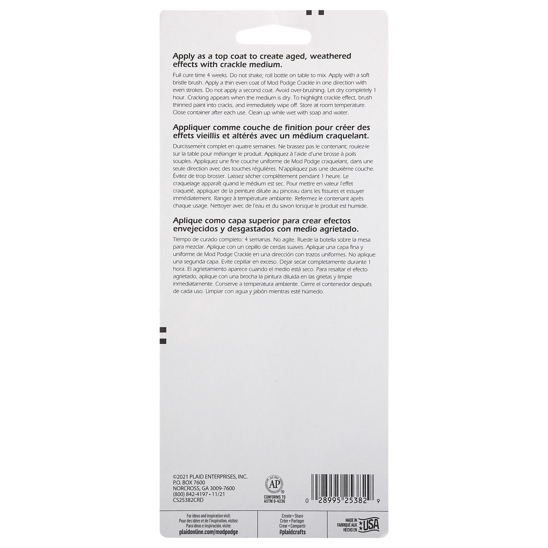 slide 6 of 6, Mod Podge Crackle & Brush Set, 2 fl oz